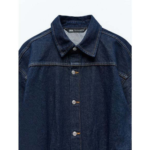 ZARA JUMPSUIT PLAYSUIT DENIM BLUE - Picture 6 of 7